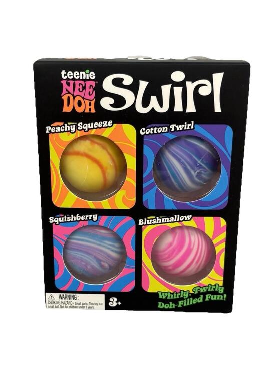 Schylling Other - NeeDoh Teenie Swirl 4-pack, Nee Doh Mini Squishy Stress Balls